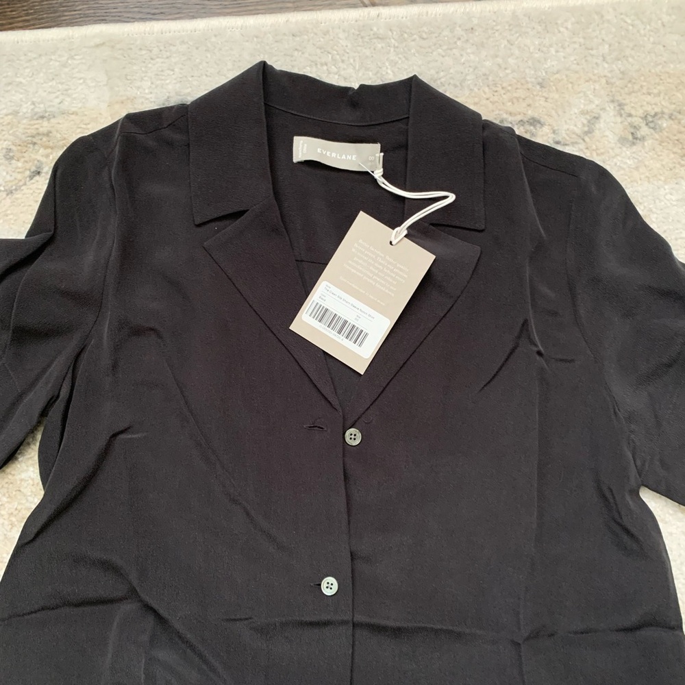 Everlane Washable Silk Notch Shirt - Picture 2 of 4
